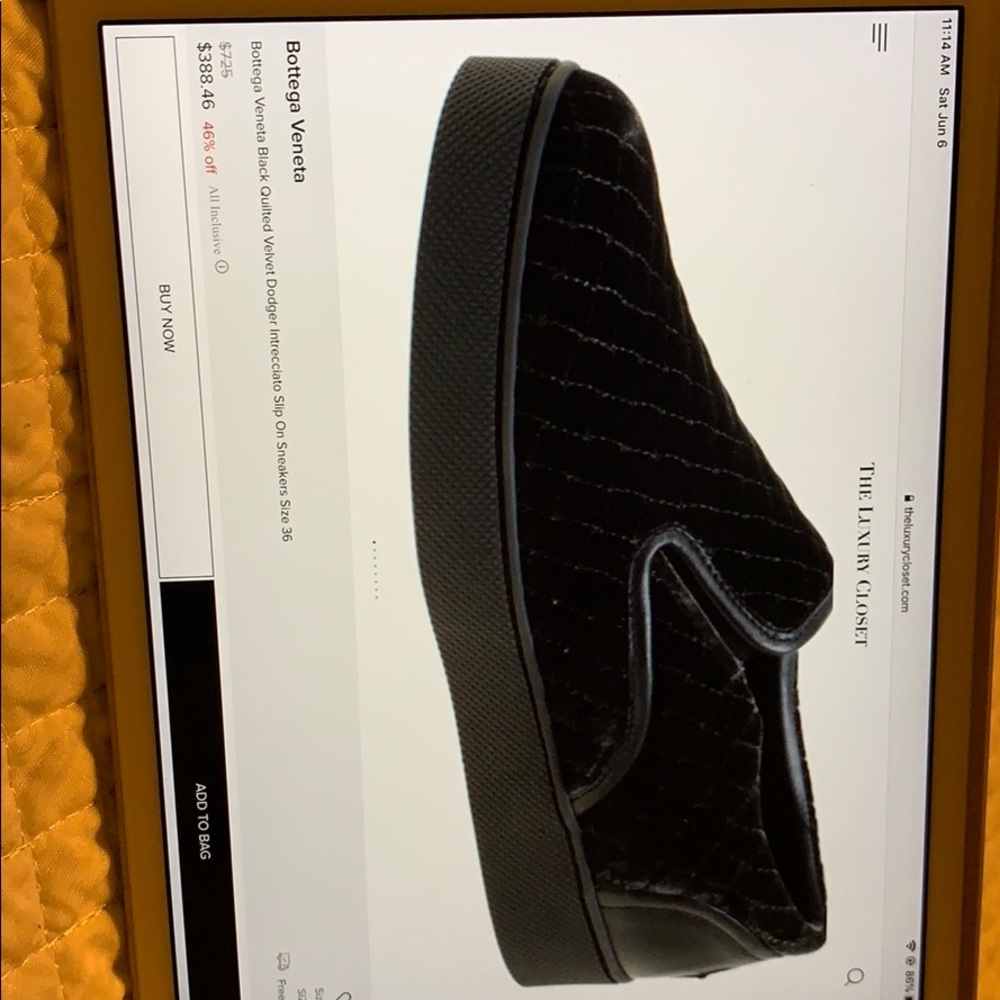 Bottega Veneta quilted velvet intrecciato sneakers - Picture 6 of 6